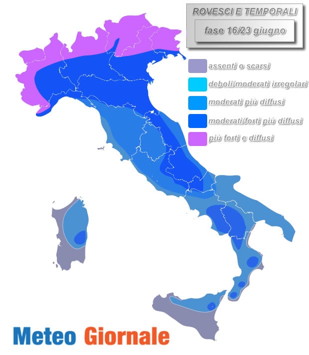 piogge 16 23 giugno