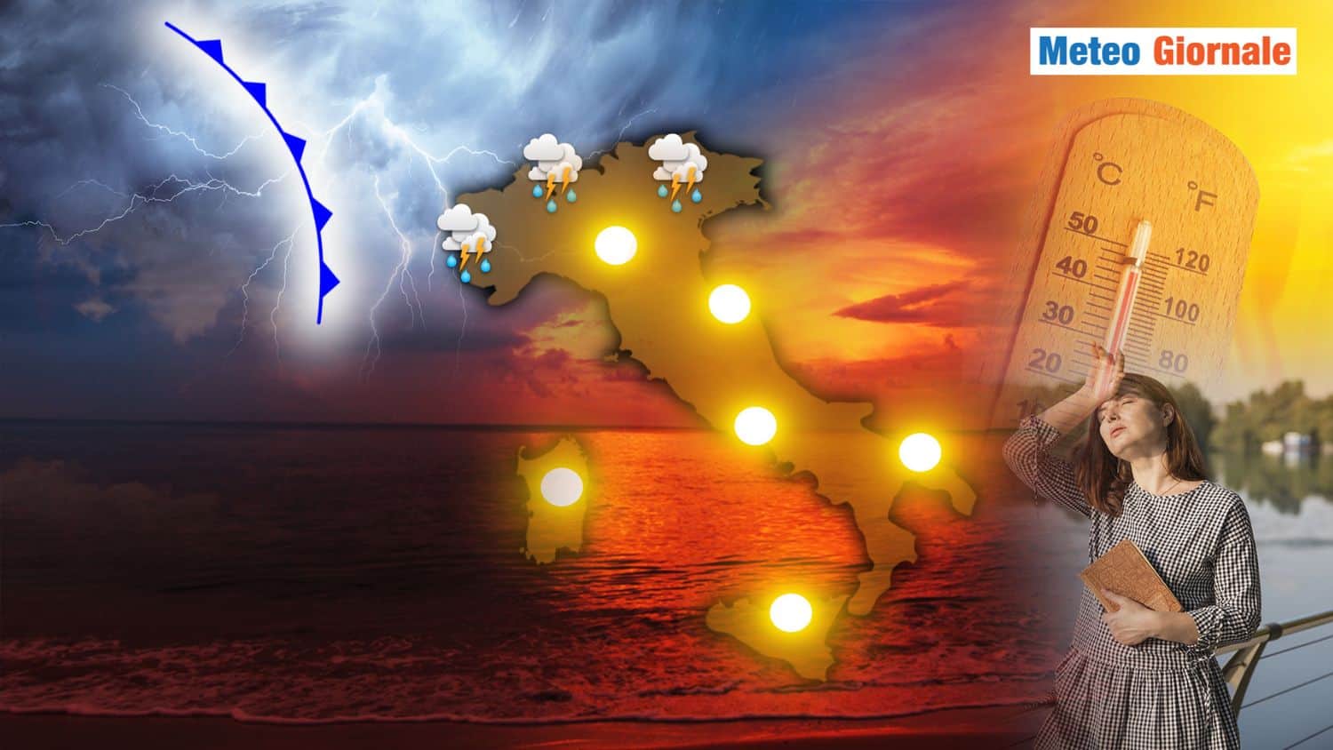Meteo: weekend di SOLE e CALDO con punte fino a 38°C, ma non mancheranno i TEMPORALI