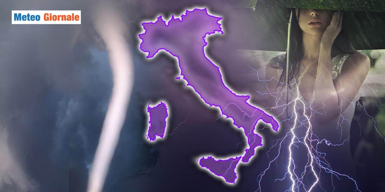 Meteo: che botta Sabato 21! Solstizio d’Estate con grandine e nubifragi