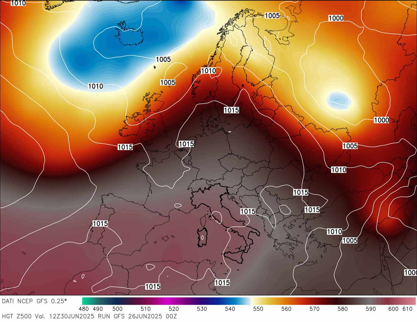 Blocco atmosferico, impatto estivo delle Alte Pressioni in Italia