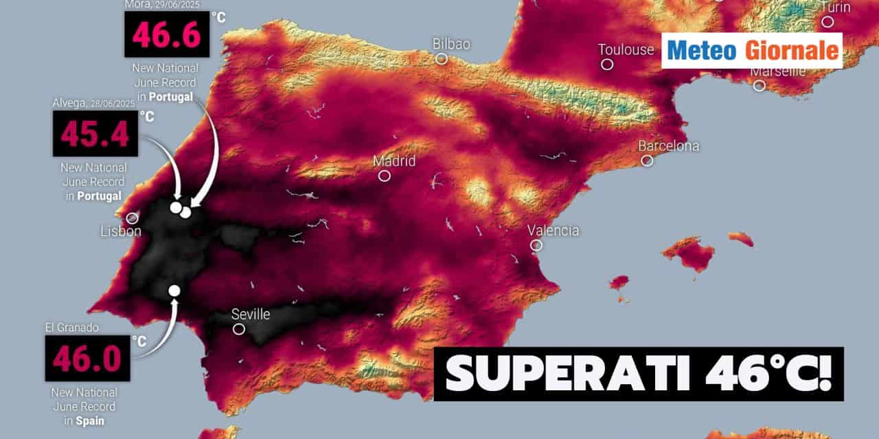 Meteo: caldo spropositato, raggiunti i 46°C in Europa