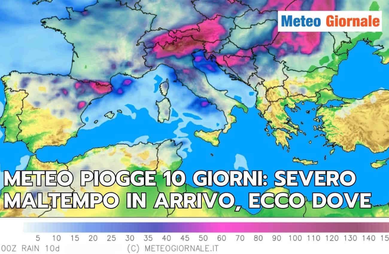 Meteo piogge: è tempo di severo maltempo, ecco le regioni più colpite