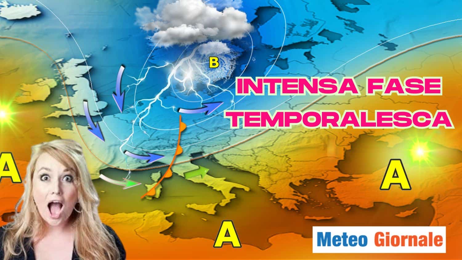 Show di temporali in vista. Mappa con le aree interessate