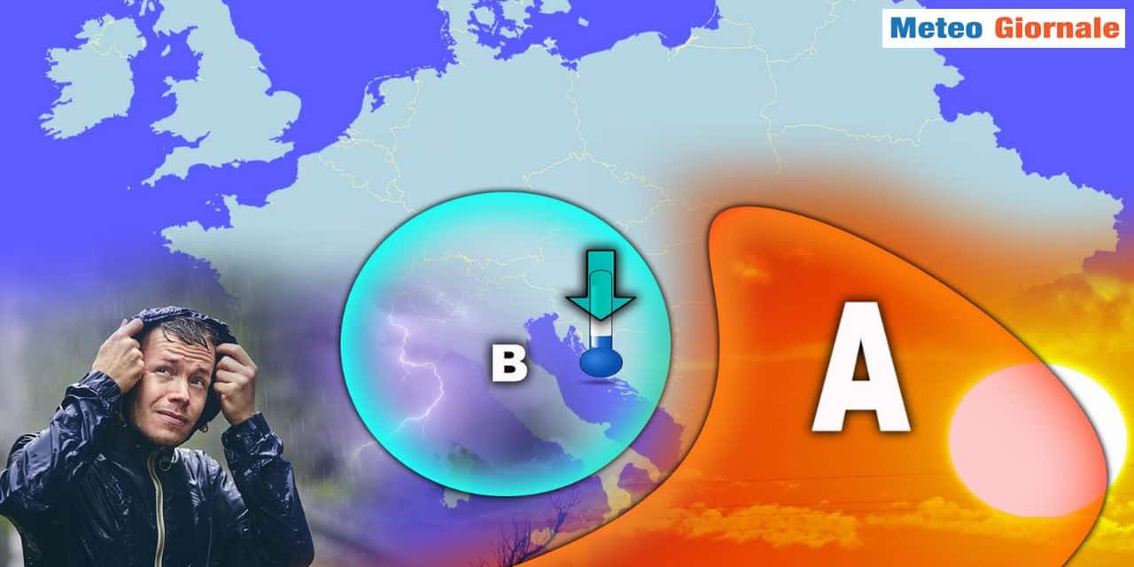 Weekend movimentato con crollo delle temperature