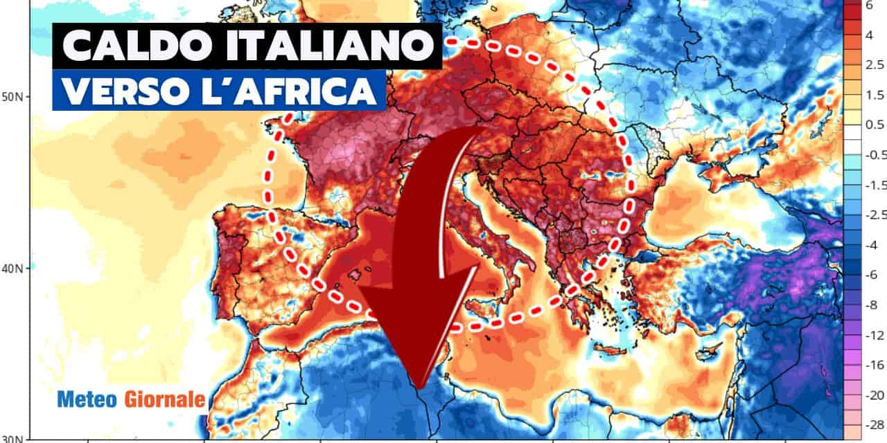 Meteo: ondata di “caldo italiano” verso l’Africa?