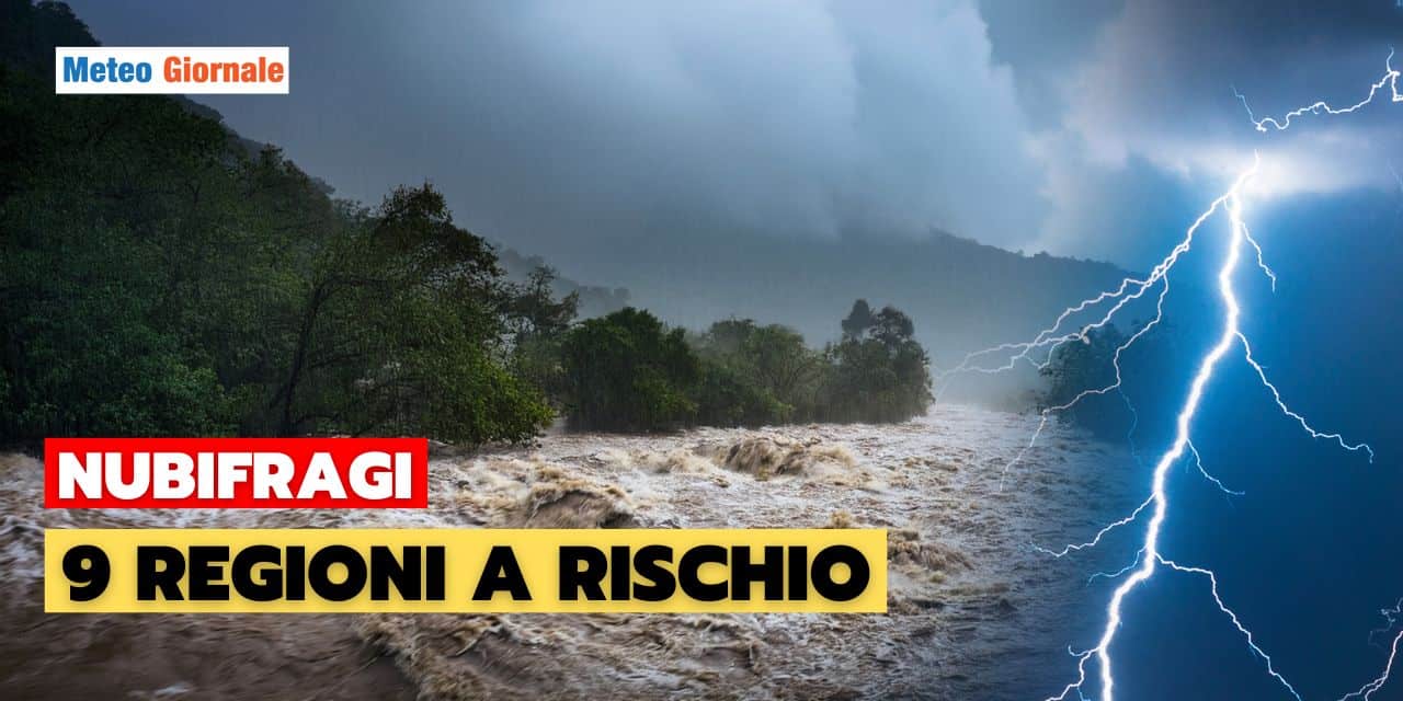 Meteo: furia maltempo, 9 regioni a rischio in 2 giorni