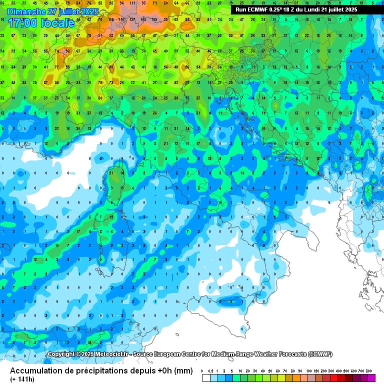 piogge ecmwf