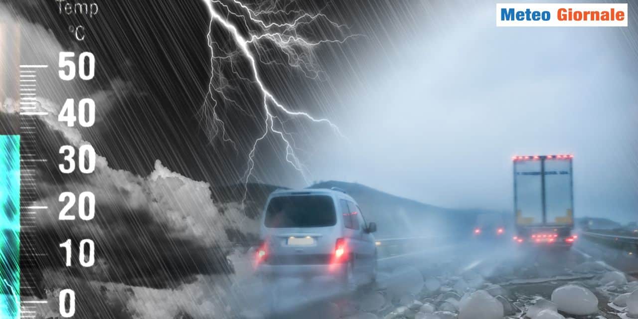Forti temporali e crollo delle temperature