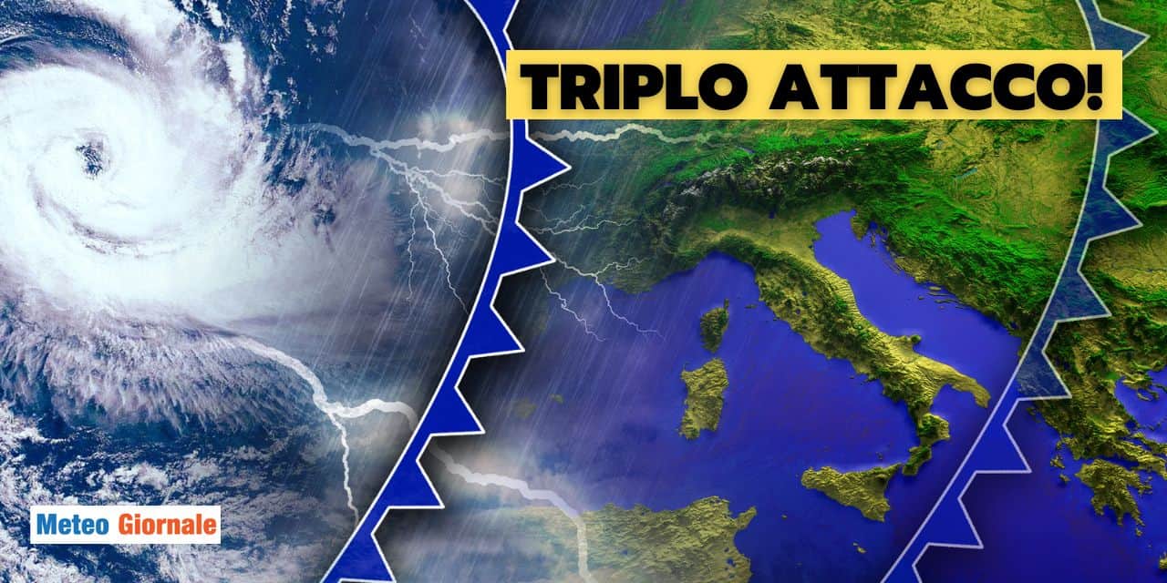 tre ondate maltempo meteo 2407