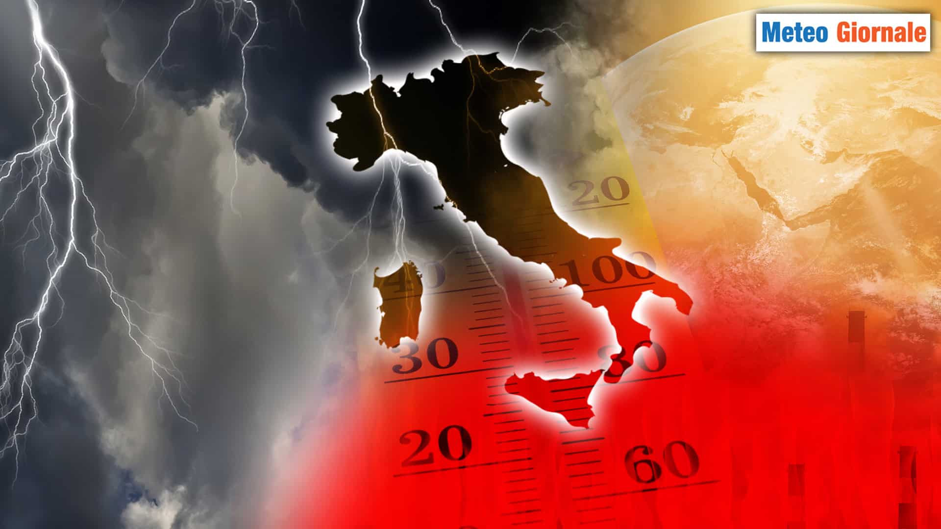 Meteo: L’Italia si spacca in due, tra Temporali e tanto Caldo