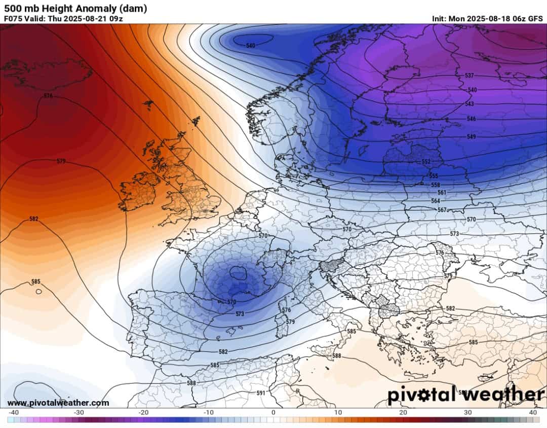 Peggioramento meteo 21 agosto 