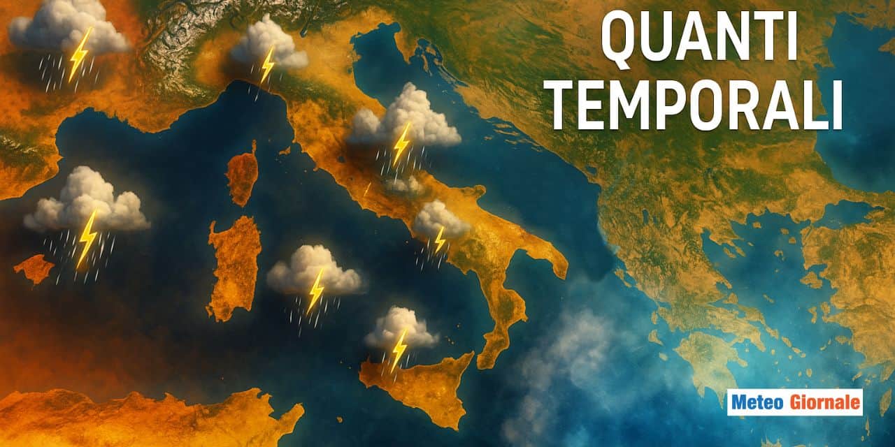 WEEK END temporali domenica meteo 1208