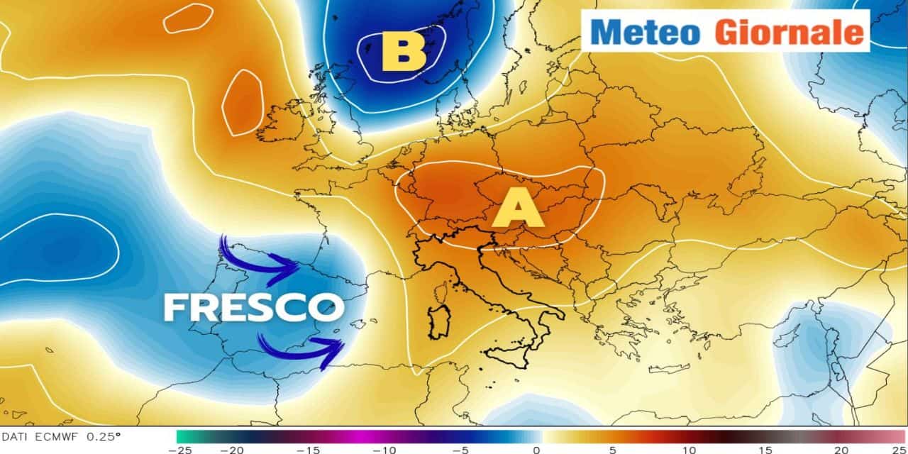 L'anticiclone africano potrebbe mollare verso il 20 del mese
