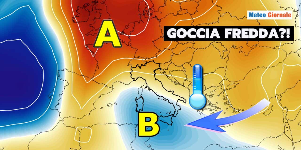 goccia fredda italia meteo 3108