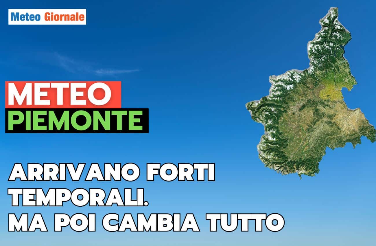Meteo PIEMONTE, temporali e grandine, le aree a rischio