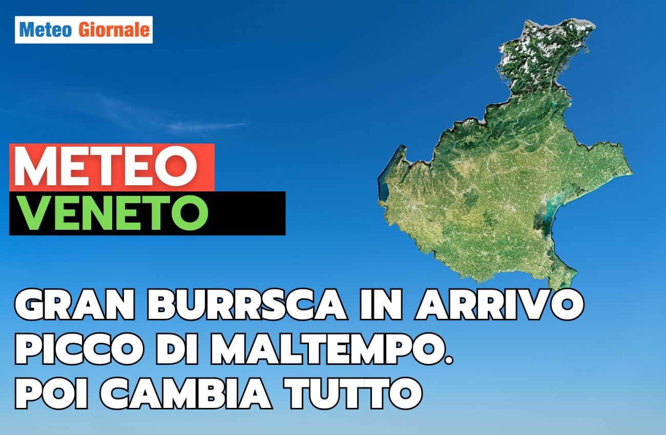 Meteo VENETO in attesa di un acuta burrasca, con temporali molto forti