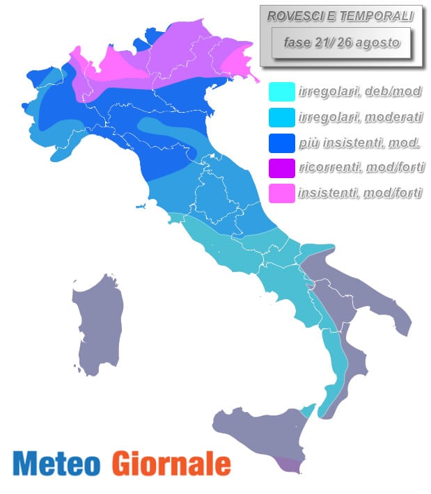 peggioramento 21 26 agosto
