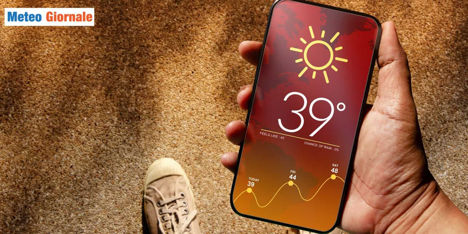 Temperature di ieri 12 Agosto, influenzate dall’Alta Pressione africana