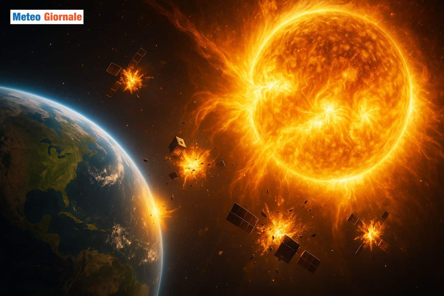 Prossime tempesta solare preoccupante. Potrebbe oscurare vari satelliti