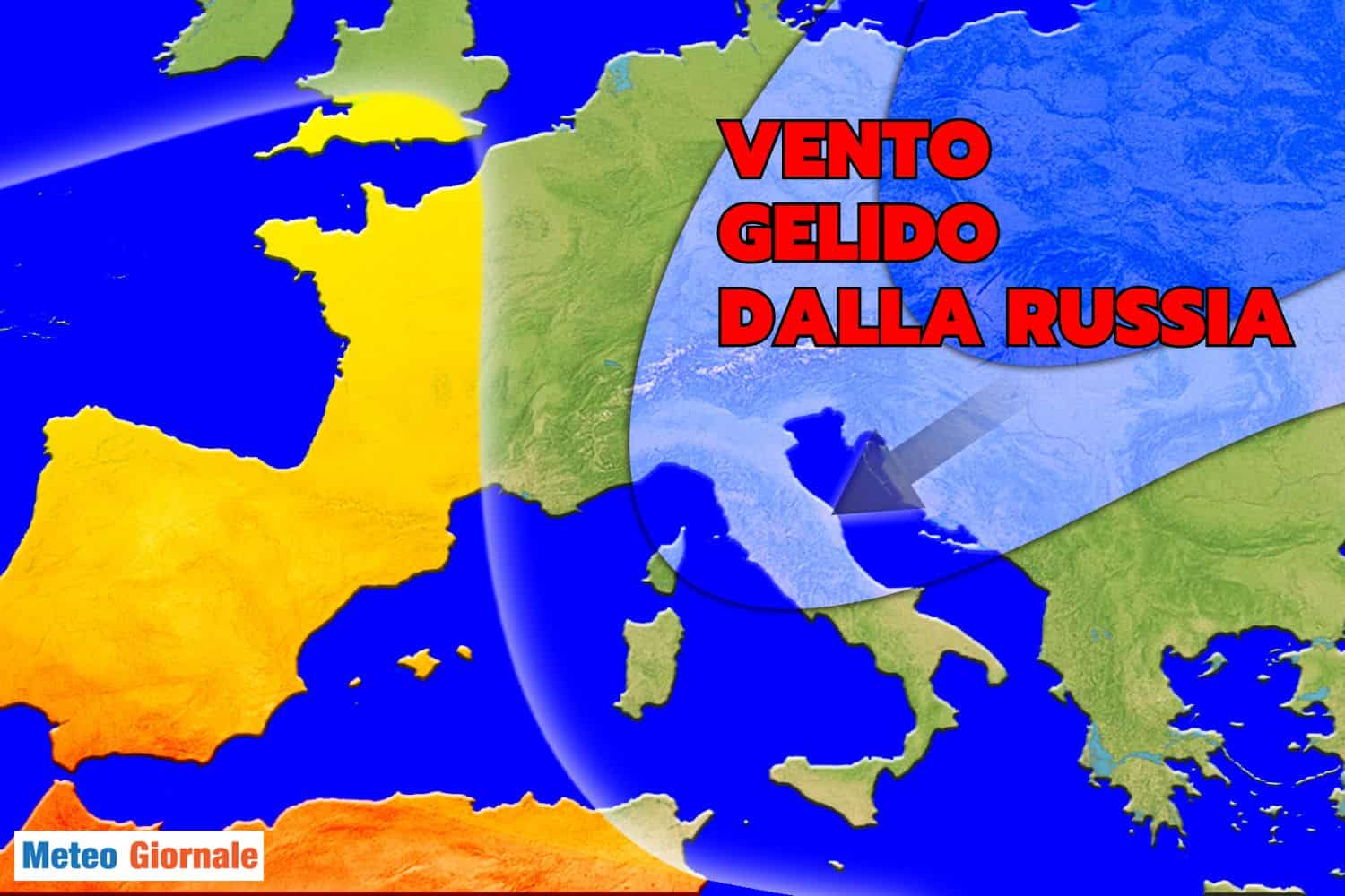 Italia nel mirino del vento freddo dall’Artico russo: ecco quando cambia