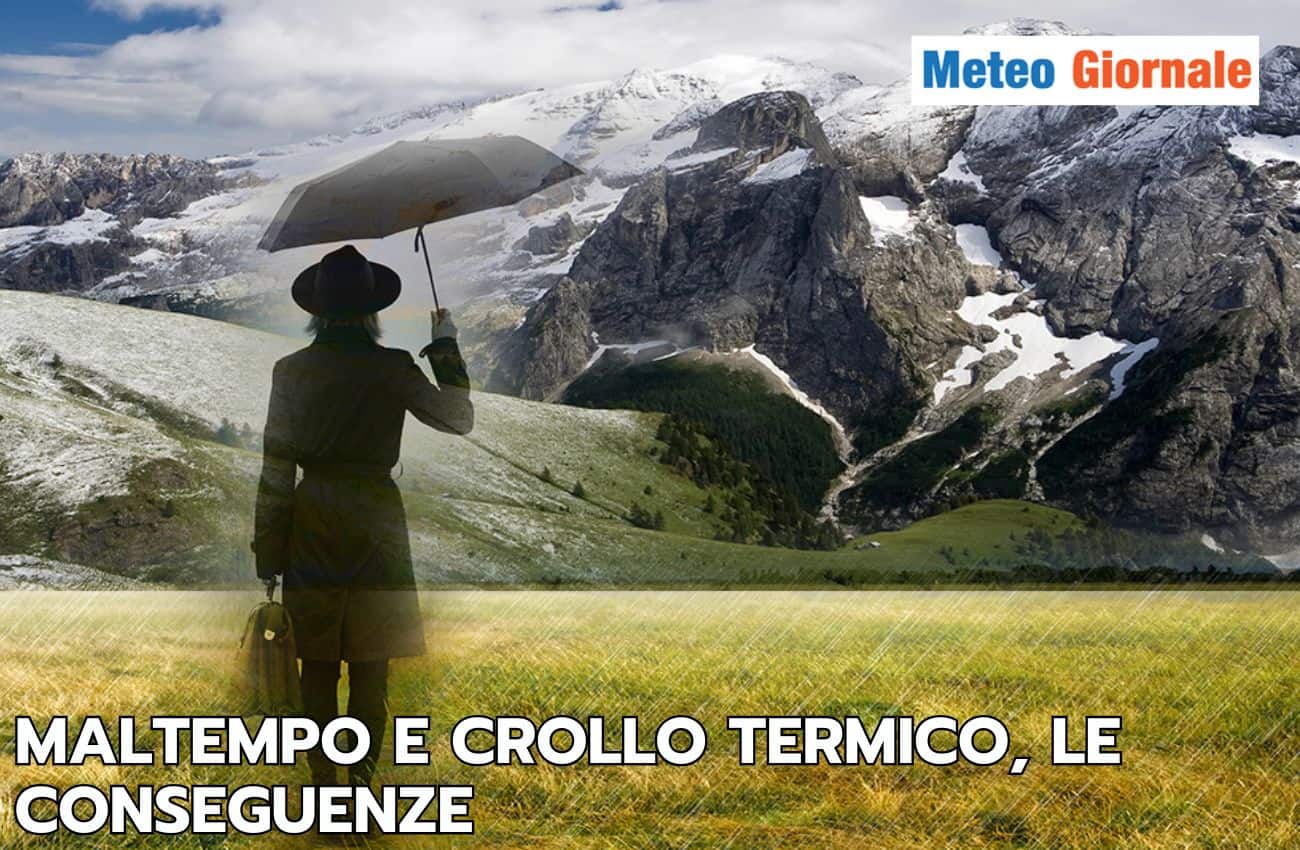 Una severa fase di maltempo in Italia, torna la neve sulle Alpi