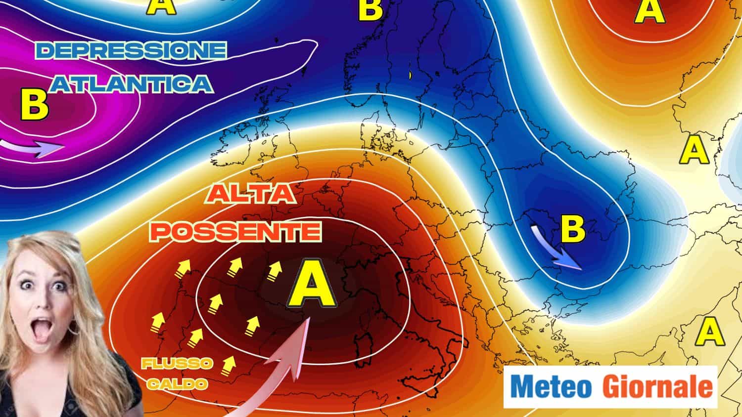 Onda calda nordafricana record verso il vecchio continente: fino a 39/40° su quest’area