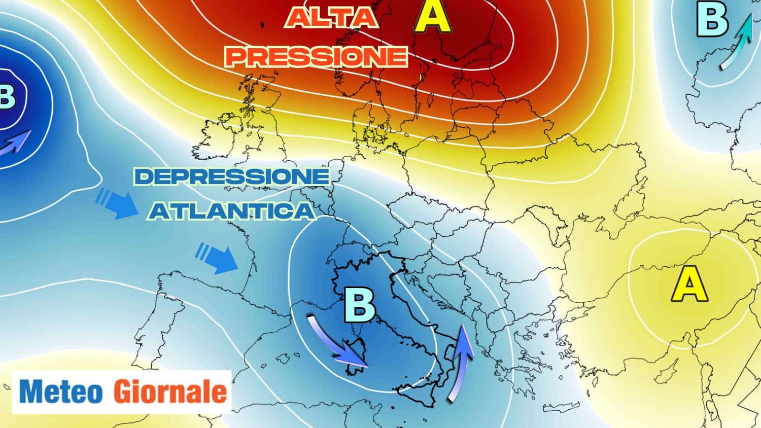 Fine dei giochi estivi: crollo termico e piogge autunnali. Ecco da quando e dove di più