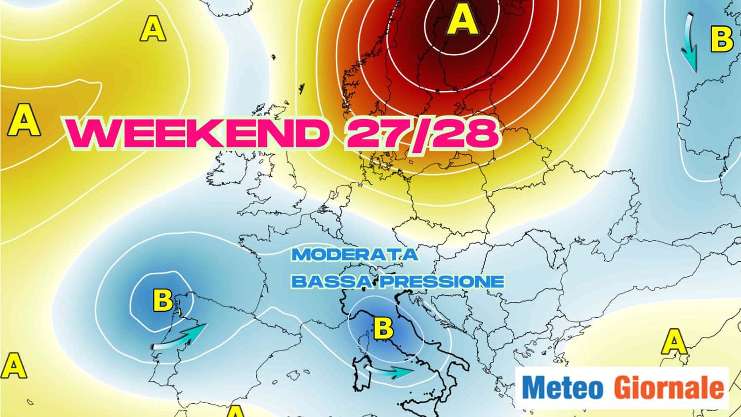Ultimo weekend di settembre: ancora piogge. Ecco dove con mappa