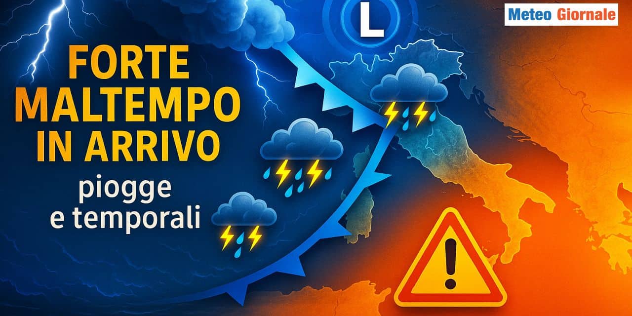 Burrascoso maltempo da Lunedì 22