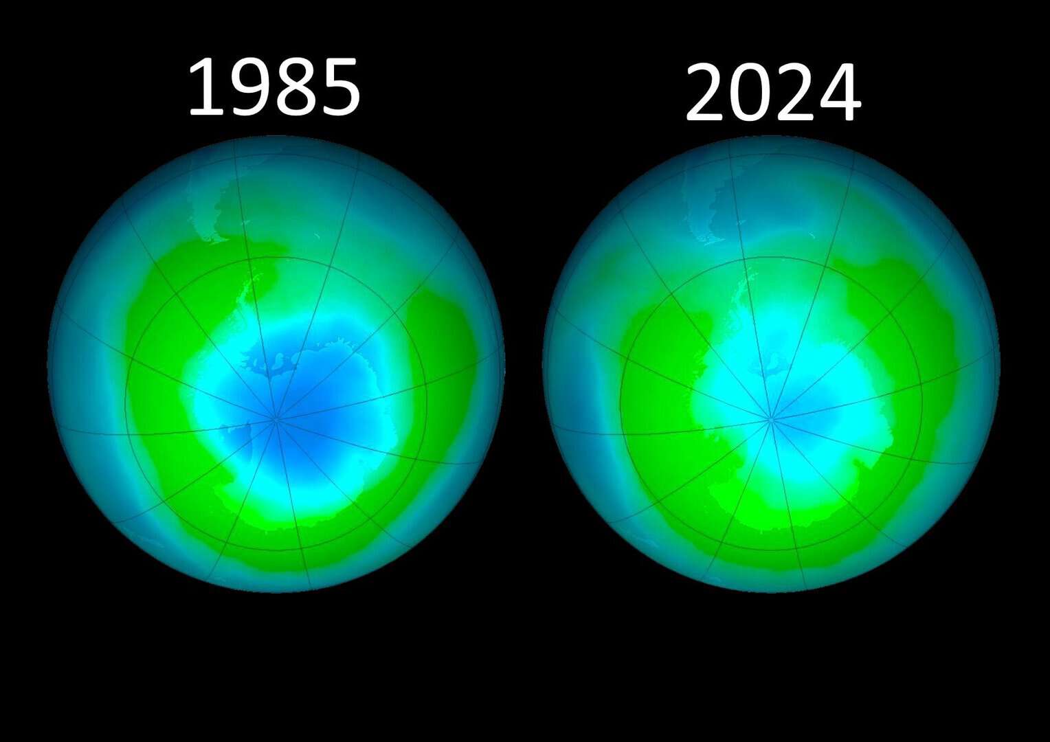 Ozono comparazione 1984-2024
