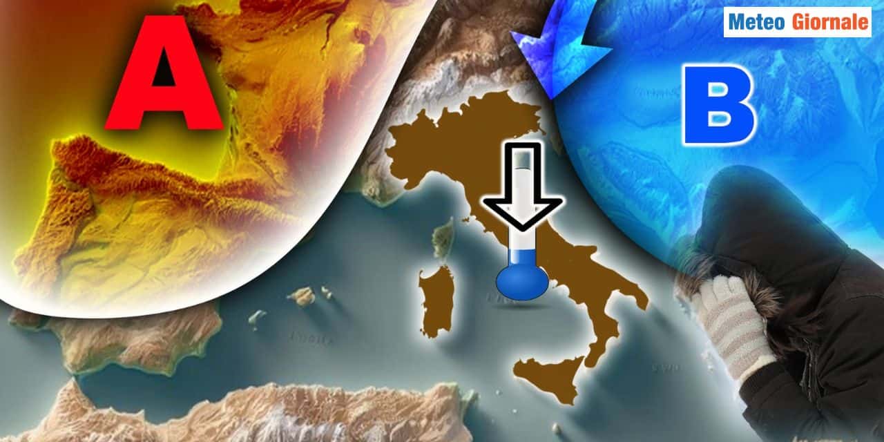 Temperature in forte calo in settimana