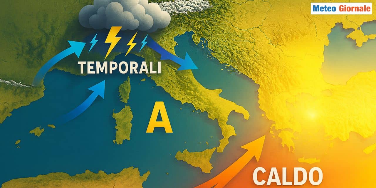 Deterioramento del tempo già alla fine di Domenica