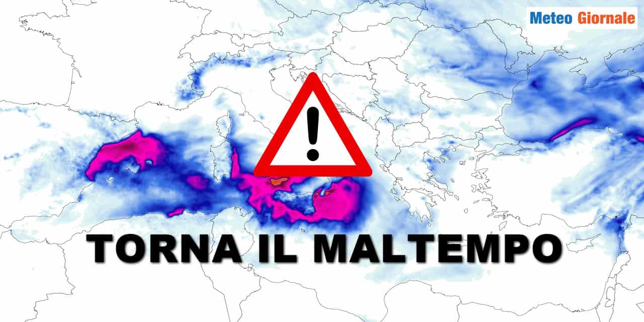 Meteo: torna il maltempo la prossima settimana, ecco dove colpirà