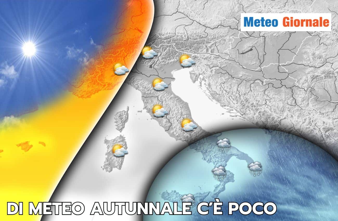 Torna il maltempo in alcune zone, altrove ancora soleggiato, di meteo autunnale c’è poco