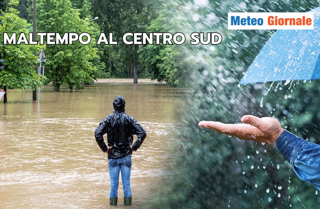 Maltempo al Centro-Sud dal 14 Ottobre: le regioni a maggior rischio fenomeni intensi
