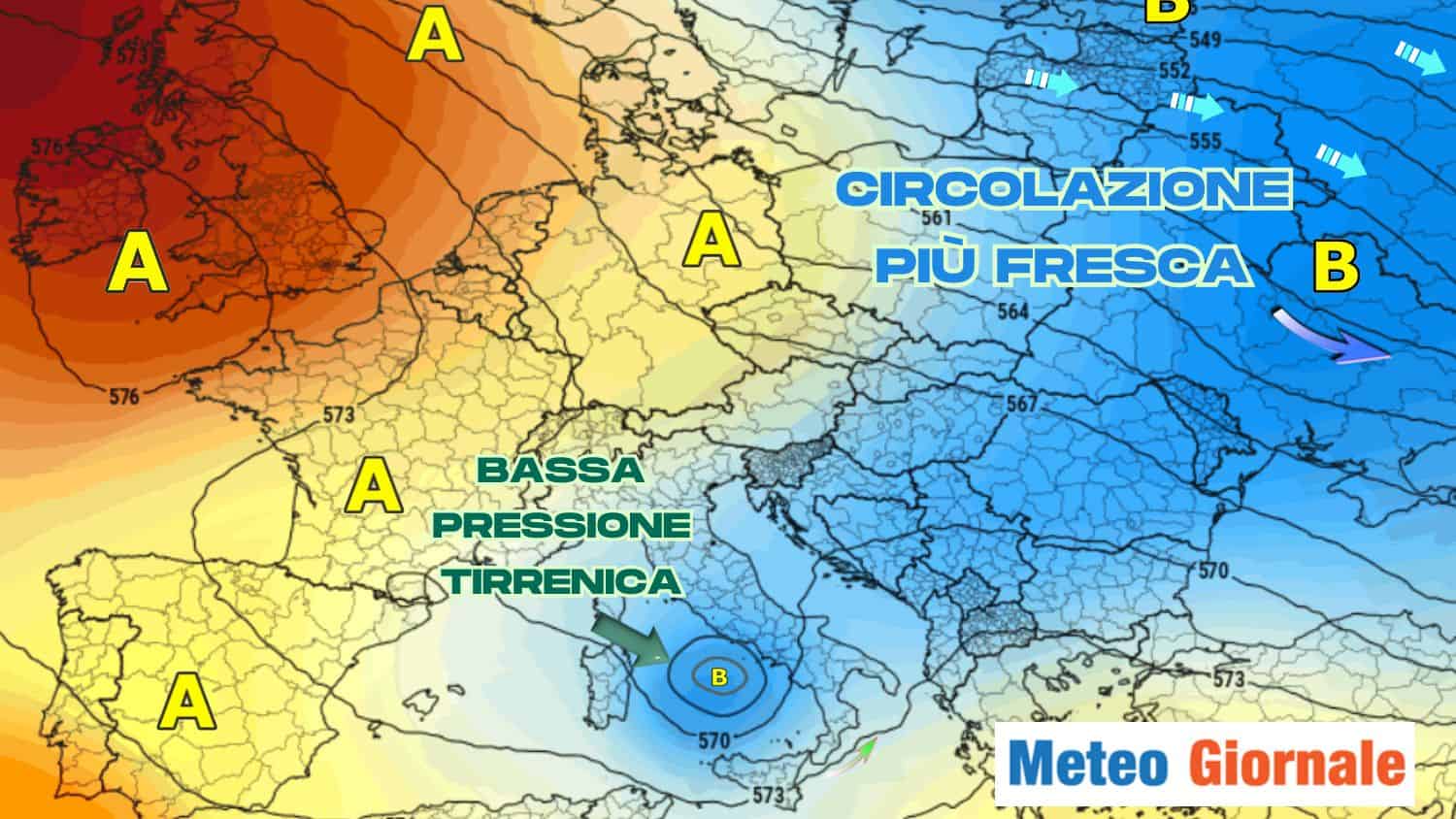 Questa settimana: Italia divisa, dove abbondanza di pioggia, dove siccità. Mappa