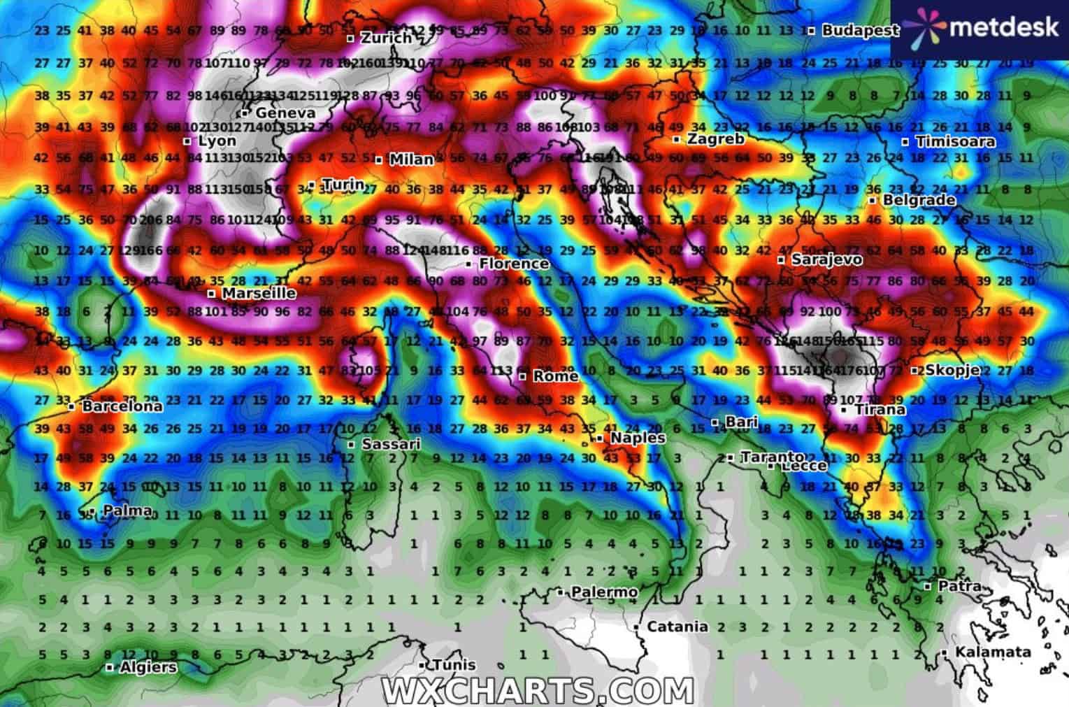 mappa piogge 1