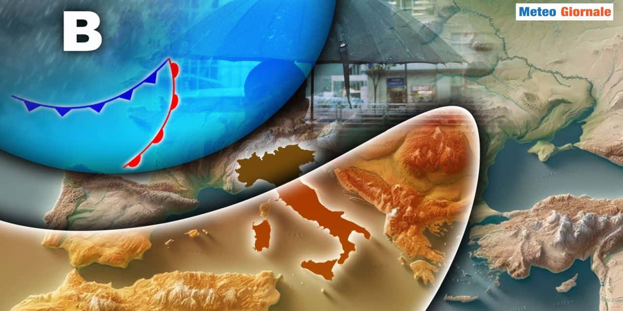 Fronti piovosi in rotta verso l'Italia