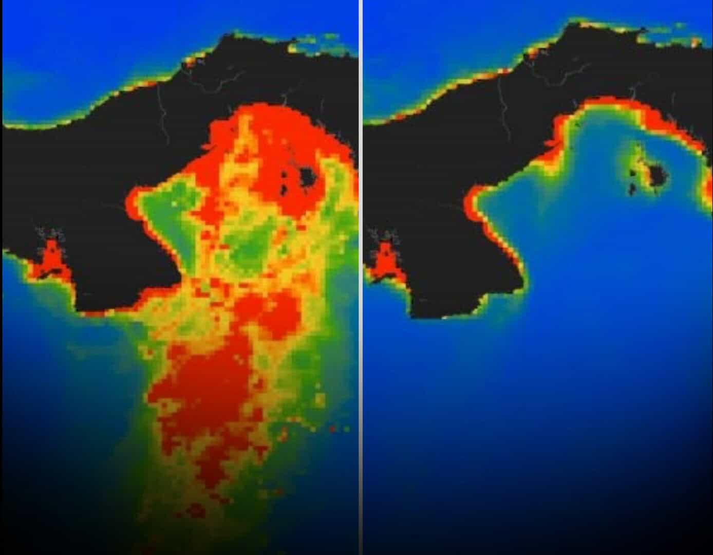 Panamá, misterioso effetto dell’Aliseo