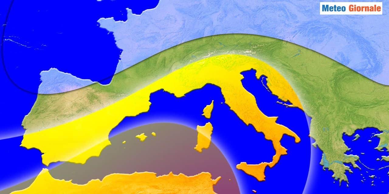Rimonta dell'anticiclone africano da metà della prossima settimana