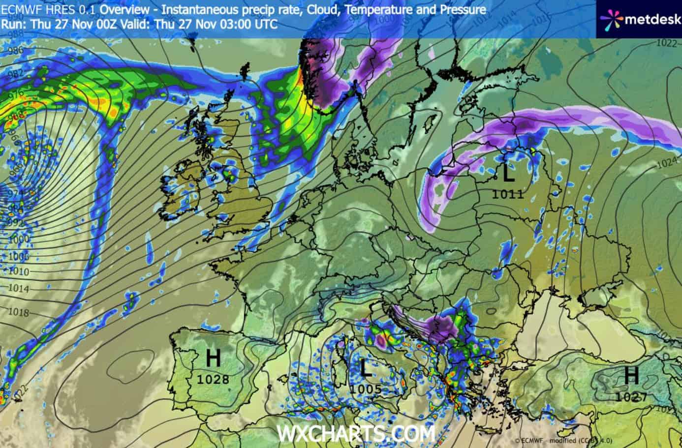 Bassa Pressione, meteo invernale nella Penisola. Gelate al Nord Italia