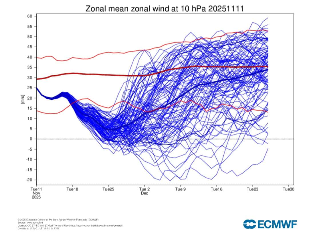 Vortice polare venti zonali