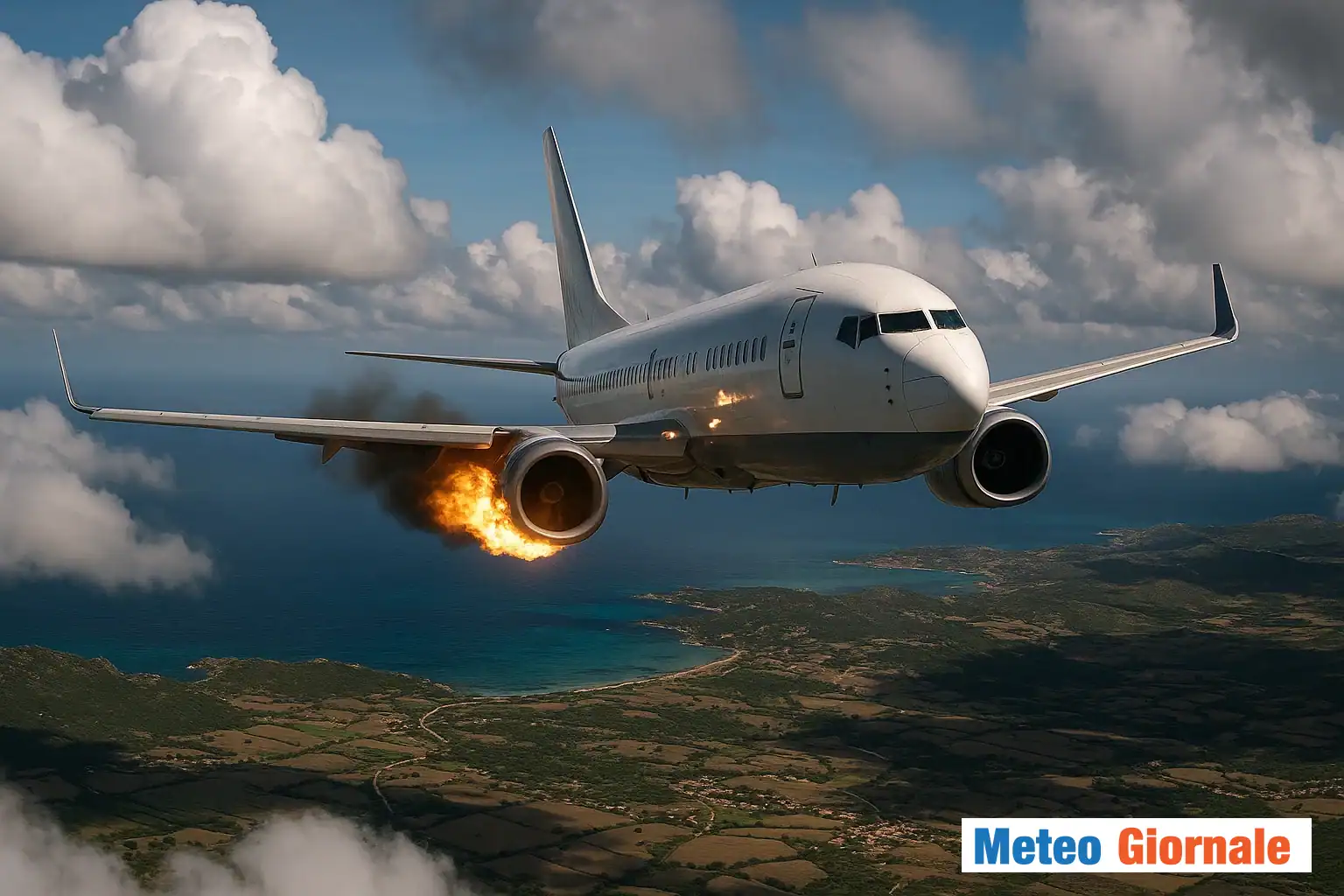 Volo diretto a Cagliari – Milano motore in fiamme pochi secondi dopo il decollo