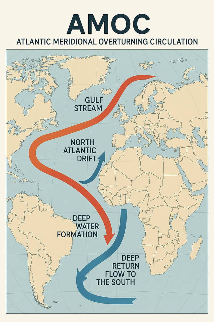 Il segnale nascosto a 1000 metri: il riscaldamento equatoriale che svela il rallentamento della Corrente del Golfo
