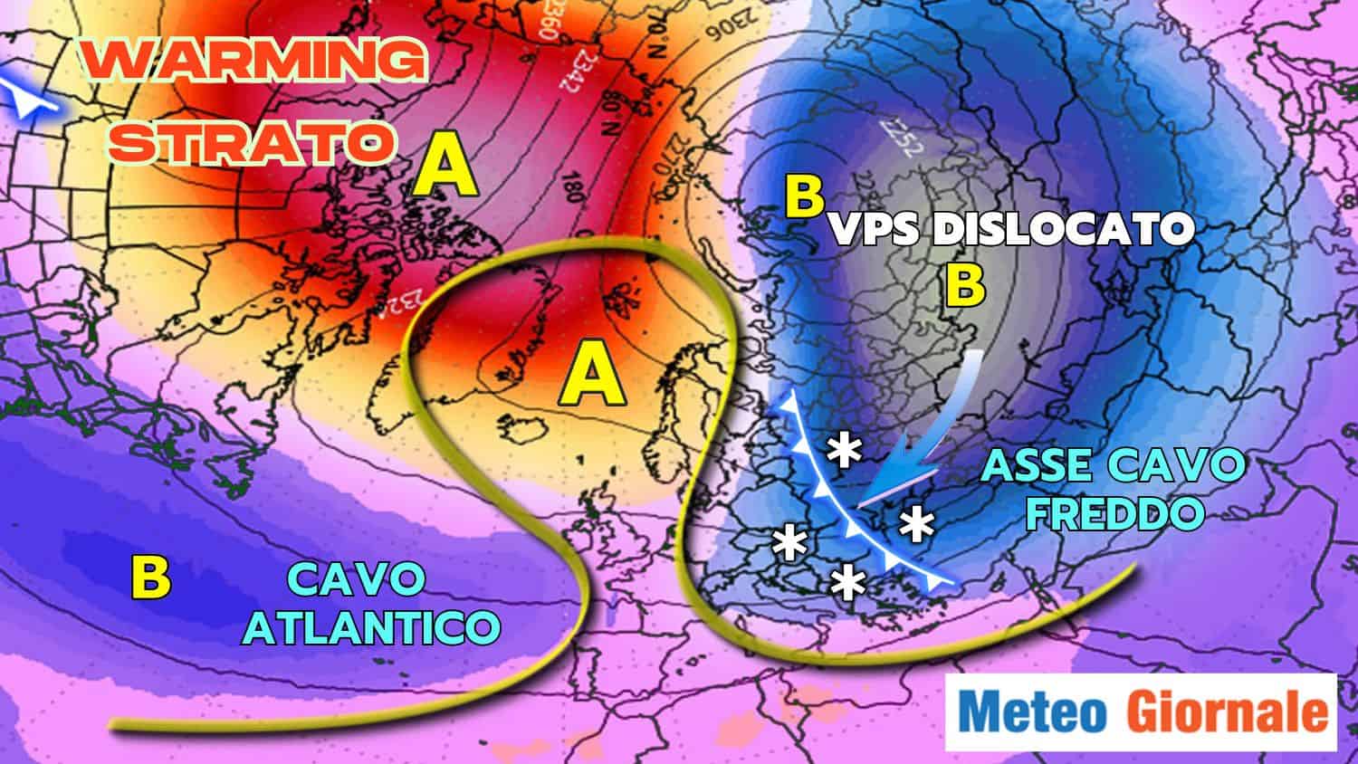 Dalla Stratosfera, manovre da crudo inverno anche per l’Italia. Le ultimissime