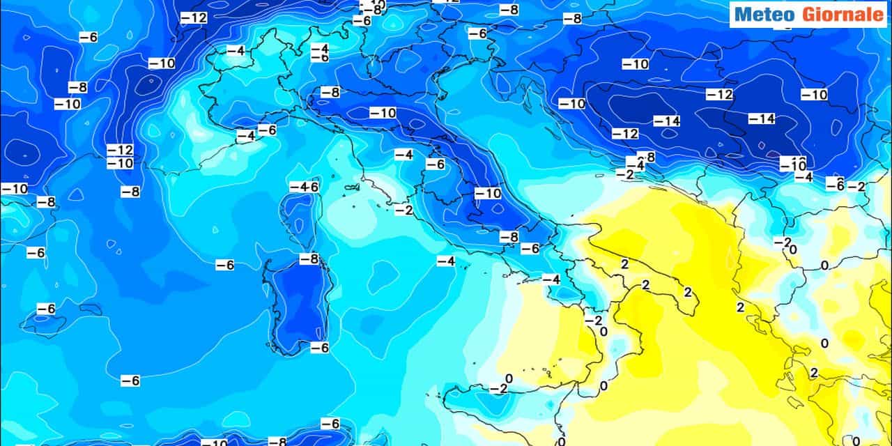 Crollo delle temperature al Centro-Nord in settimana