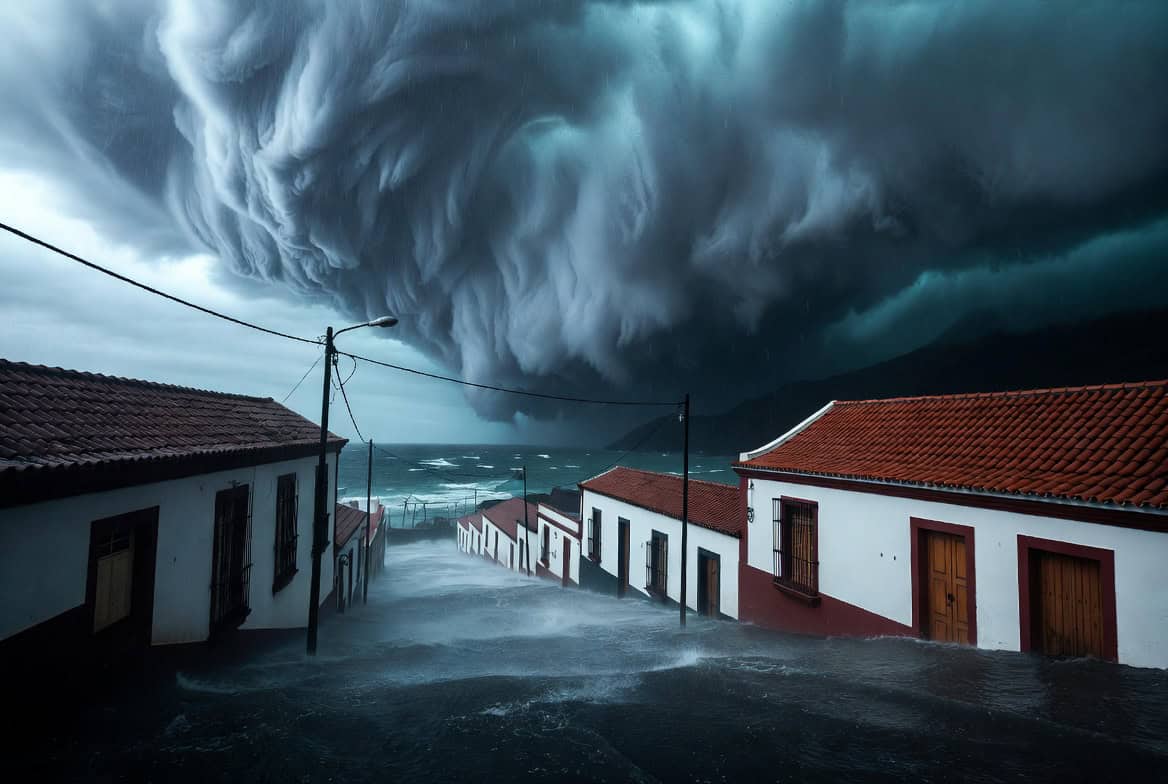 Canarie, il devastate uragano Delta. Venti sino a 248 km orari