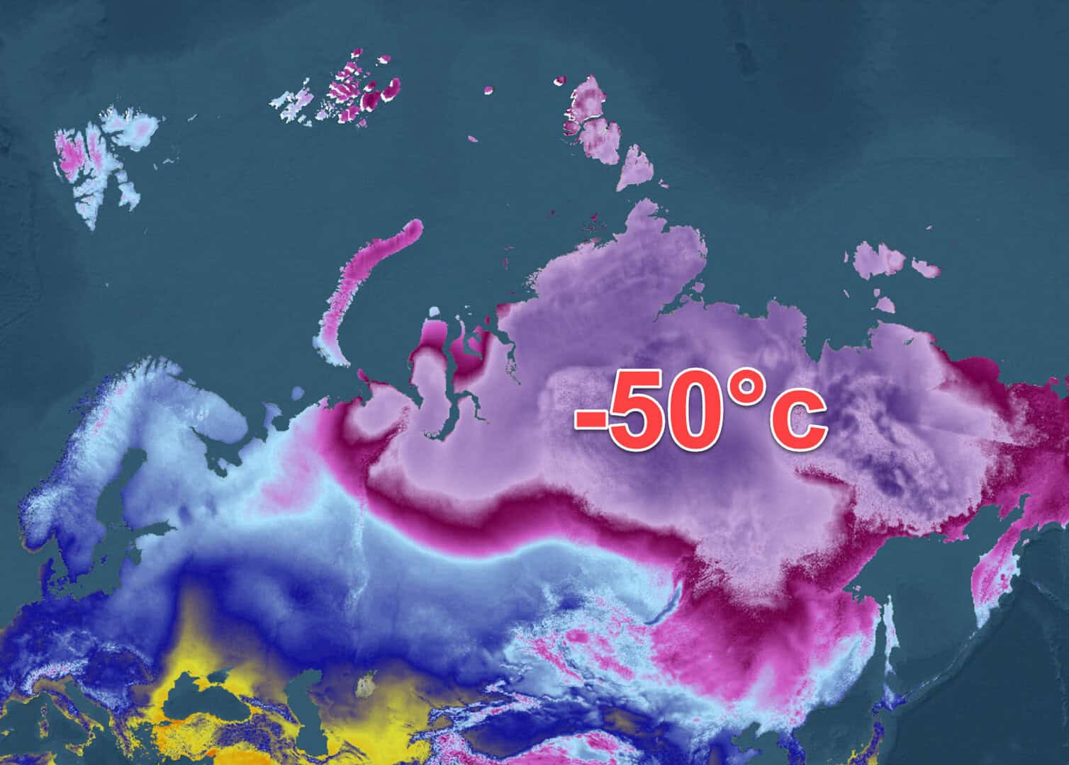 Freddo estremo in Siberia: toccati -50°C