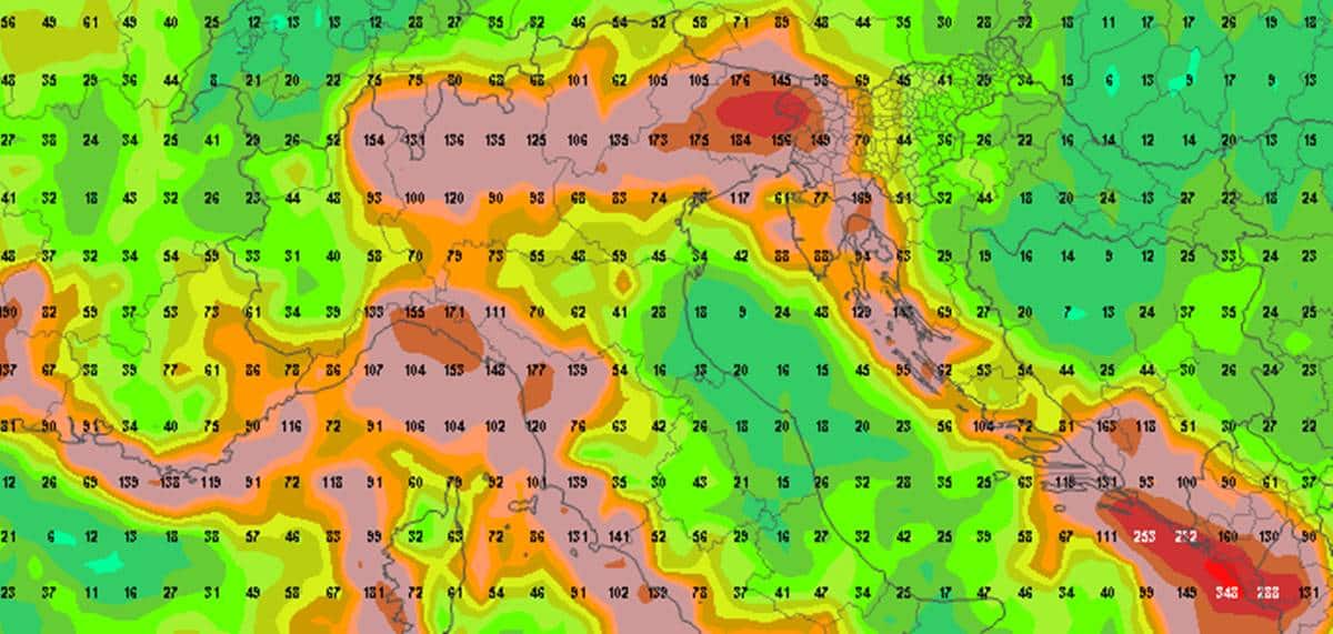 piogge efino al 21