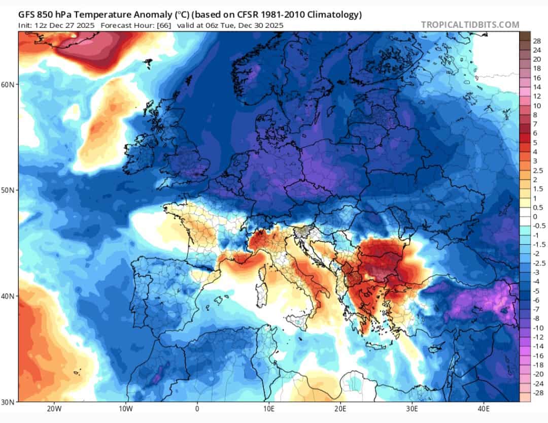 Dal caldo al gelo